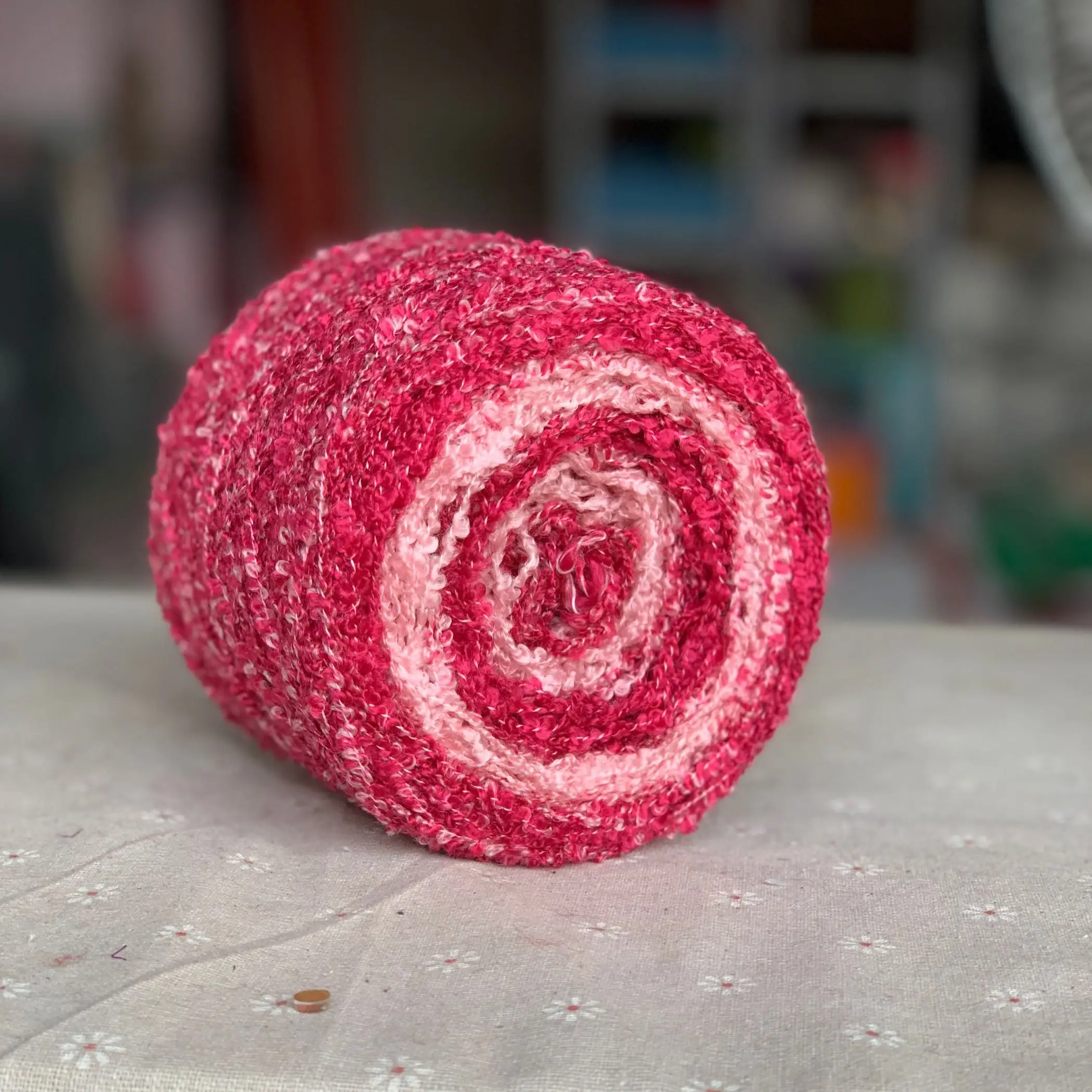 Limited 250g beautiful colorful fancy space dye acrylic loop yarn for knitting DIY Sewing weaving crochet thread X5211 | Дом и сад