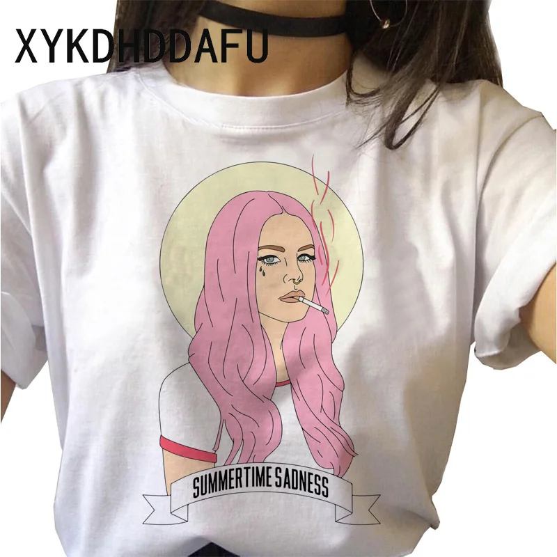 Лана Дель Рей с надписью Футболка для женщин эстетический Топ Harajuku футболка Ulzzang