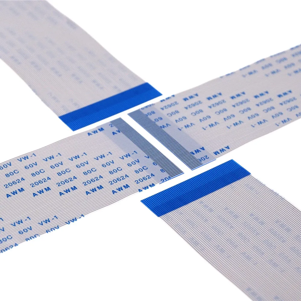 

100pcs Flexible Flat Cable FFC FPC 60 Pin 0.5 mm Pitch Length 60 100 125 150 200 250 300 400 500 Froward Type A Same Contact