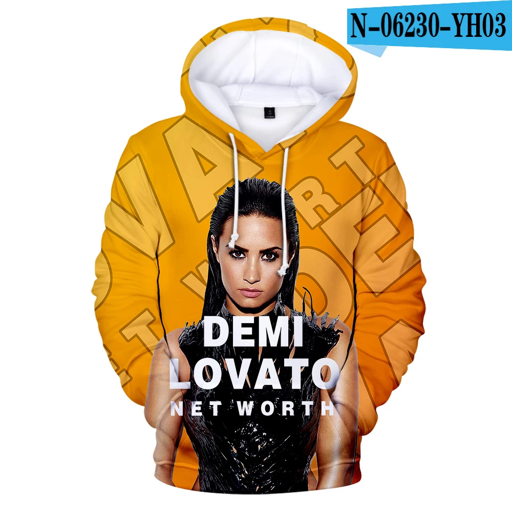 Горячая Распродажа толстовки Demi Lovato толстовки с 3D принтом Мужская/Женская Harajuku одежда с длинным рукавом с капюшоном размера плюс пуловер - Цвет: 3D