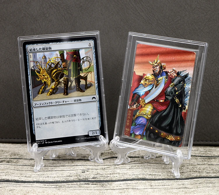 Piezas de MINI carcasa de tarjeta TW para portatarjetas MTG/MGT/TCG/PKM, Protector de tarjetas de tres pa&iacute;ses para matar, 94x70x5mm, 50 unids/paquete-5