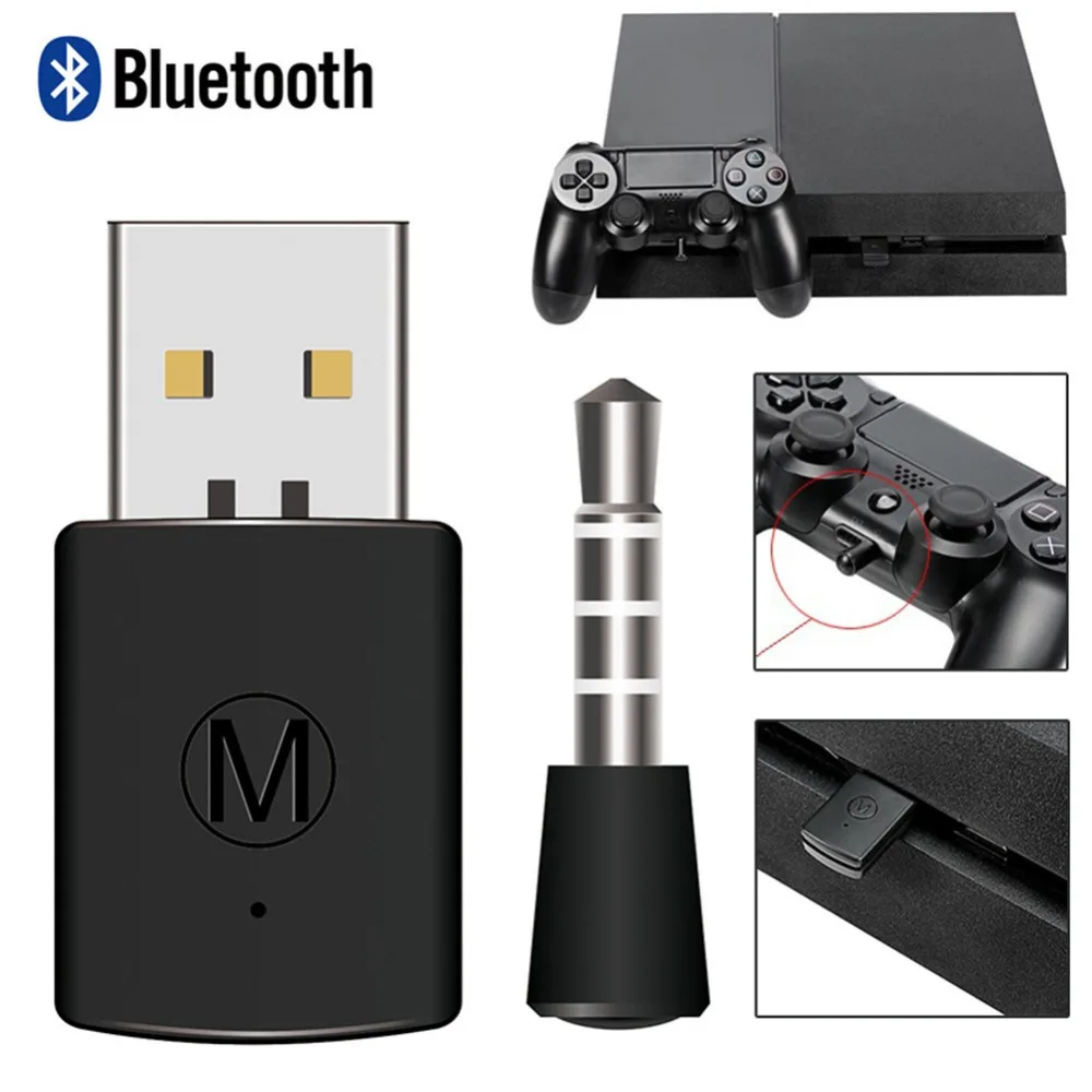 

Wireless Headset Headphone Adapter with Mic Bluetooth-compatible 4.0 adapter PS4 USB adapter USB Dongle For PS4 #241845