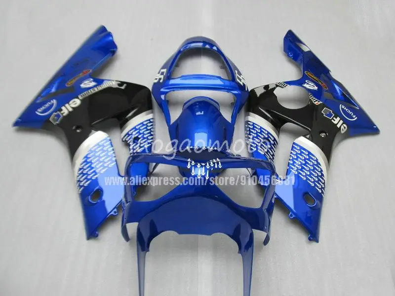 

Обвесы Кузов для Kawasaki Zx6r 03 04 обвесы ниндзя Zx-6r 2003 2004 цвет синий, черный; Большие размеры комплекты обтекателей 636 Zx-6r 03 04 2003 - 2004