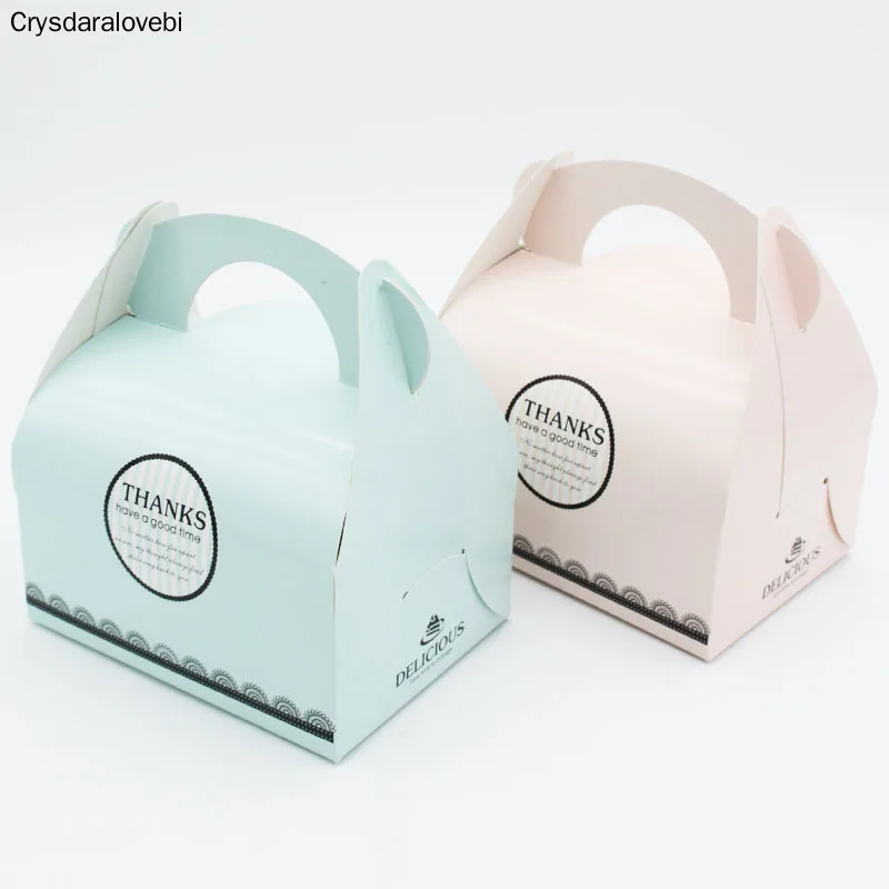 

30Pcs торт коробки, свадебные сувениры мусс для Маффин торт Бумага коробка с ручкой День рождения выпечки печенья Бумага упаковка подарочная ...
