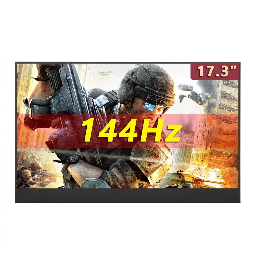 구매 17.3 인치 120Hz 144Hz 휴대용 모니터 1080P HDR IPS 패널 미러 확장 화면 PS4 PS5 스위치 XBOX 라즈베리 게임 모니터