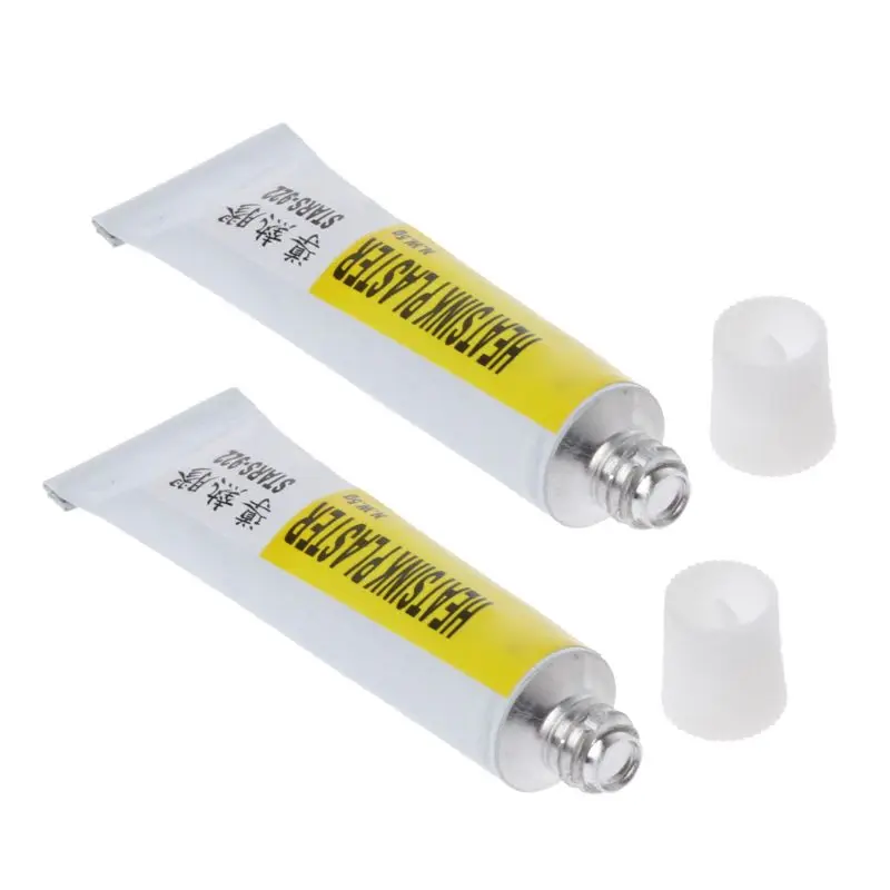 

2Pcs Heatsink Plaster Thermal Silicone Adhesive Cooling Paste Strong Adhesive Compound Glue for GPU Chip Radiator Cooling J2HC