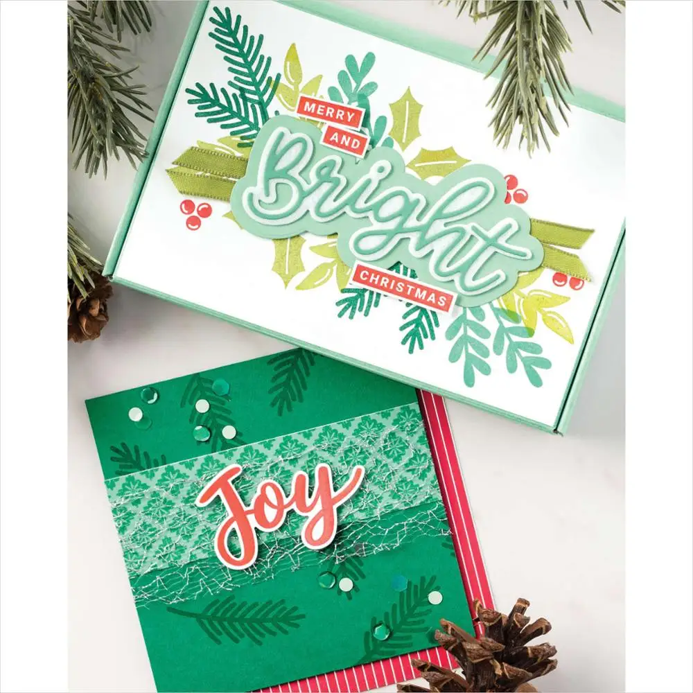 

Peace and joy Word Dies Metal Cutting Dies and Stamps Stencils Die Cut for DIY Scrapbooking Album Paper Card Embossing Dies