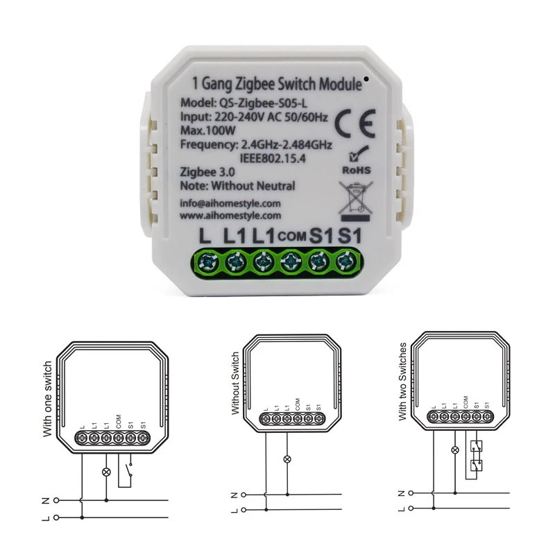 

1pcs Smart Switch Controller Module Wireless Remote Control For Tuya ZigBee Wifi Switch Relay Breaker Automation Modules