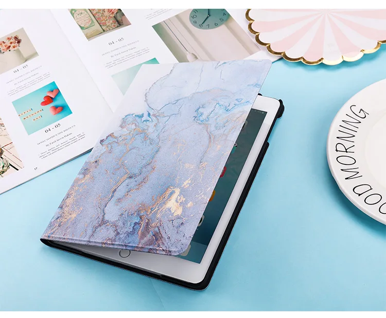 Для iPad 9 7 2017 2018 5/6 air 1/2 чехол 10 2 7/8th для планшета мрамор PU кожаный смарт Air4 pro11 Mini