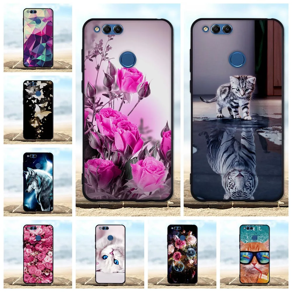 Для Honor 7X 7 X Honor7x чехол силиконовый TPU для BND L21 L24 L34 милый Huawei Mate SE сумка|Бамперы| |