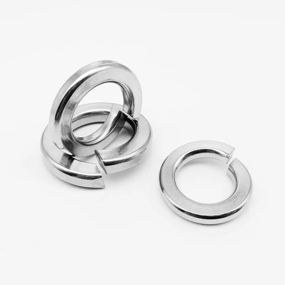 

10/100pc 2# 4# 6# 8# 10# 12# 1/4 5/16 3/8 7/16 1/2 304 A2 Stainless Steel US UK Standard Spring Washer Split Lock Elastic Gasket
