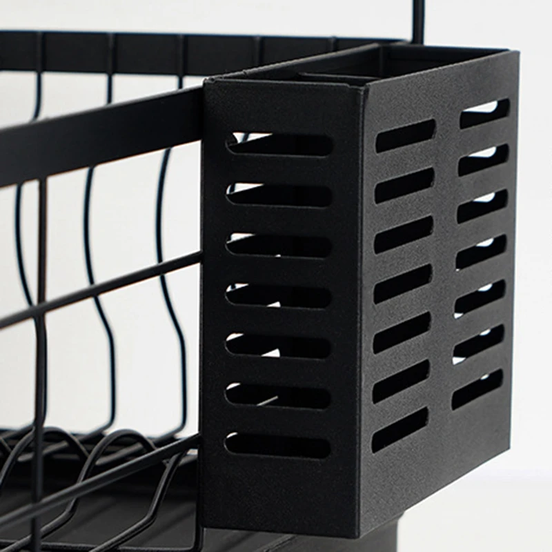 

Dish Drying Rack Large Capacity Dish Holder Rack Mat Included Fully Customizable Kitchen Organizer with Removable Drainboard/Cut