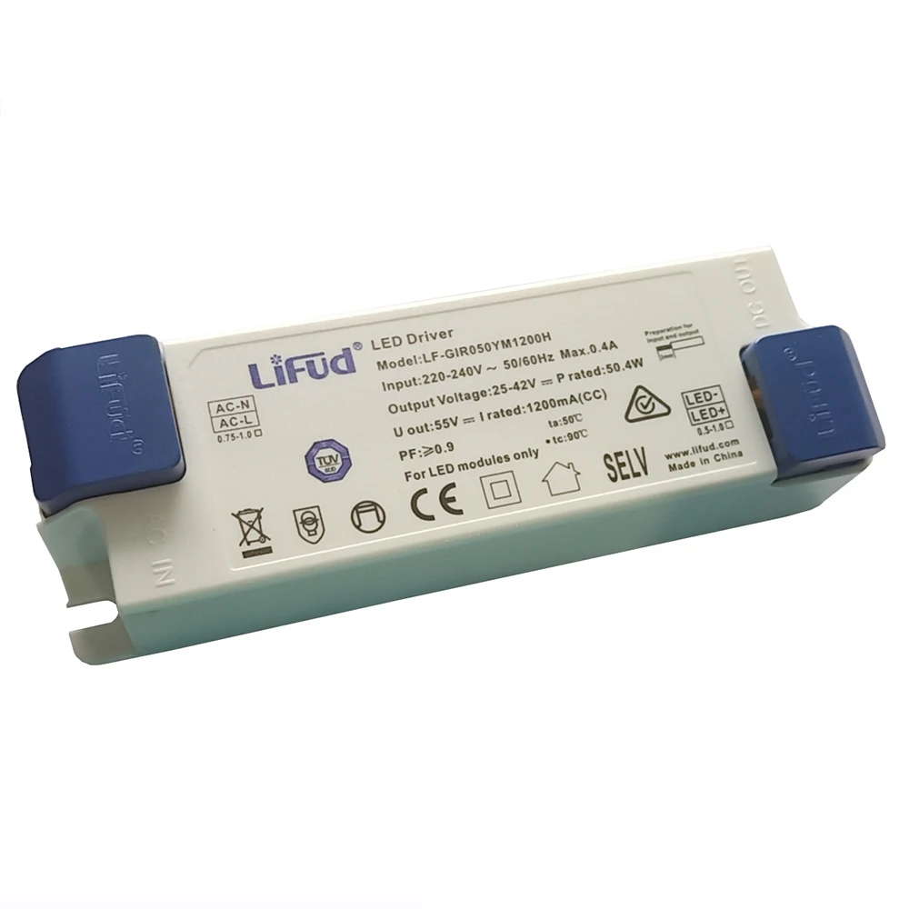 Lifud светодиодный драйвер 50 Вт 1200mA переменного тока 25 42 в AC220 240V LF GIR050YM1200H