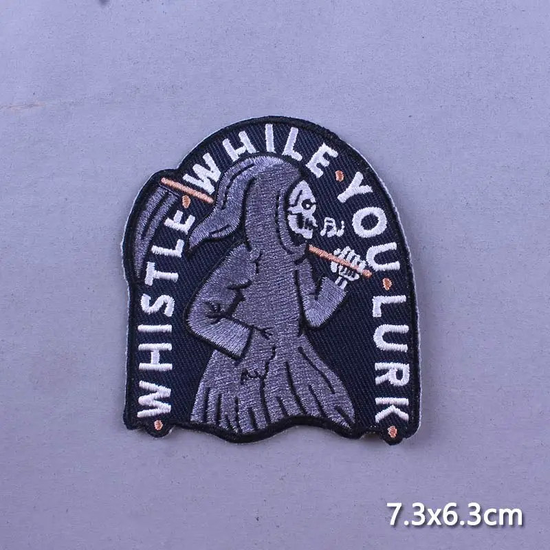 Нашивки в стиле панк-рок с черепом мрачным жнецом нашивки для утюга на одежду