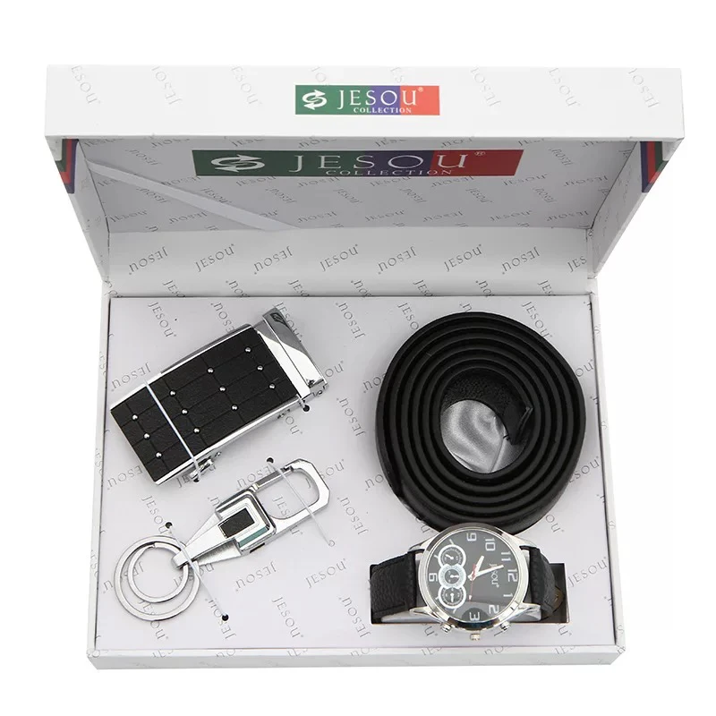 Мужской оригинальный креативный подарочный набор в коробке модные деловые часы