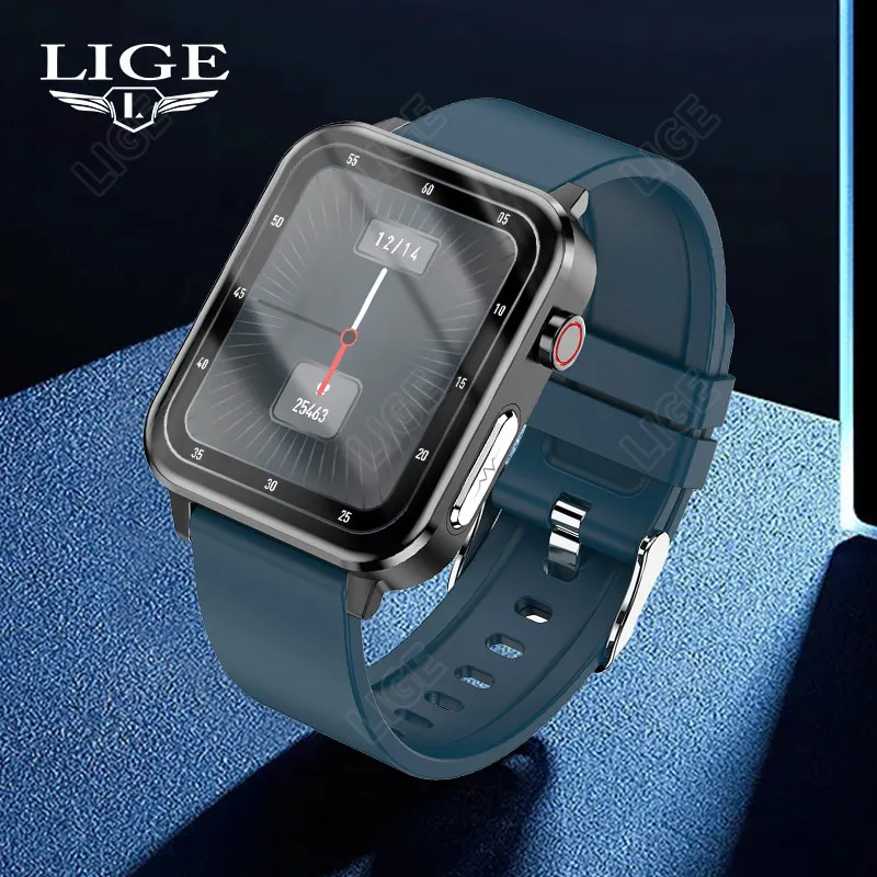 

LIGE 2021 New ECG Men's Smart Watch Body Temperature Heart Rate Blood Pressure Monitor Sport Fitness Watch Women Smart Bracelet
