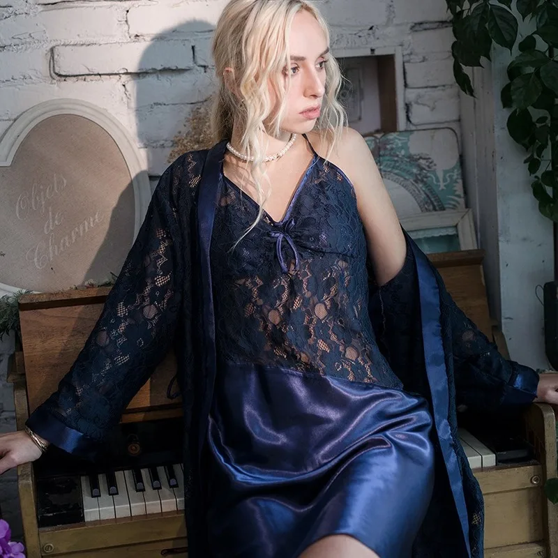 Комплект из двух предметов одежда для сна комплект искусственного шелка Lacde