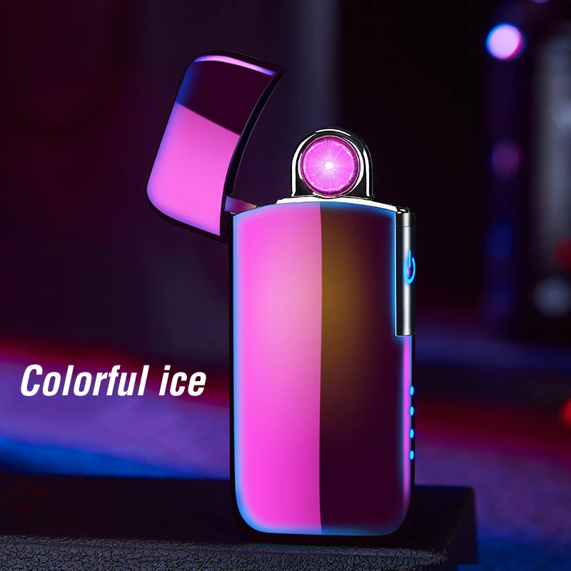

2020 Hot Rotate USB Electronic Lighter Rotating Arc Induction Electric Plasma Lighters Windproof Cigarette Lighter Gifts For Men