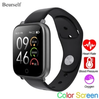beurself q1s smart watch men fitness tracker heart rate smart bracelet women blood pressure bluetooth call message stopwatch