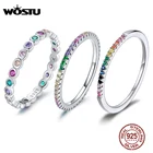 Кольцо женское из серебра 2021 пробы, с разноцветным цирконием, 925