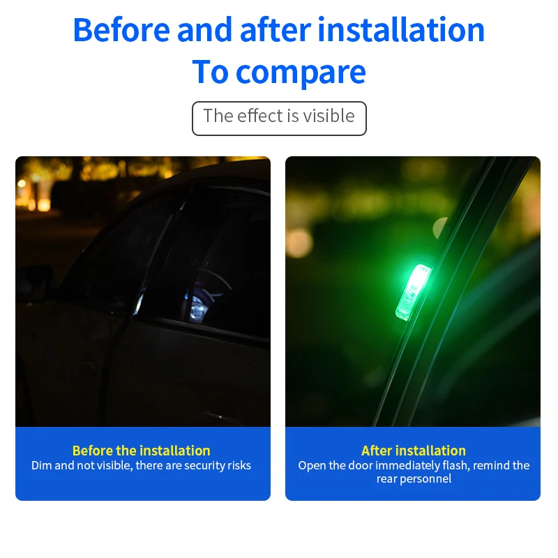2 шт. Предупреждение ждающие лампы для дверей автомобиля|Сигнальная лампа| |