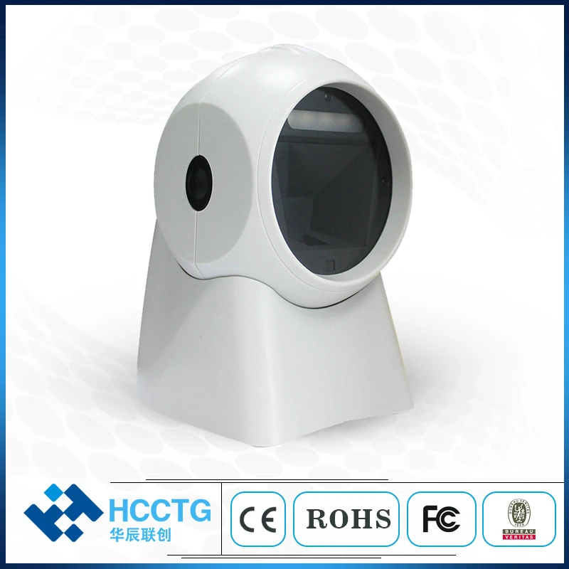 

High Speed Desk Handsfree Omni Directional 2D Barcode Scanner Automatic Flatbed QR code 1D+2D Barcode scanner HS-7301