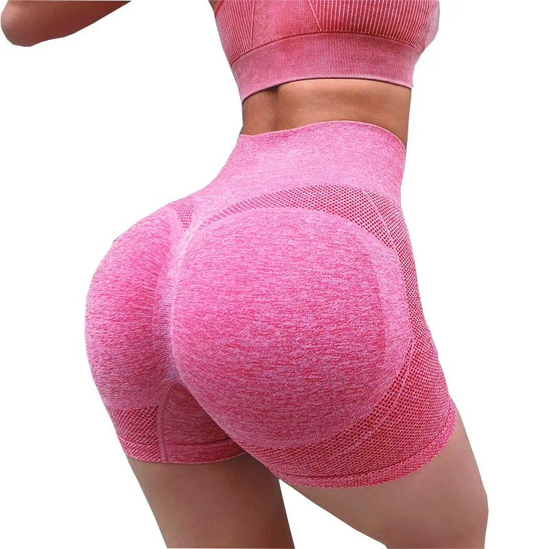 

Summer Fitness Shorts Sports High Waist Abdomen Breathable Stretch Peach Hip Tights Anti Light Fast Drying Yoga Pants Women 2021