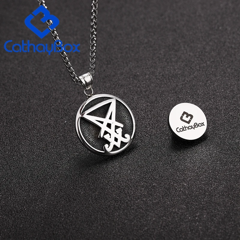 Ретро Нержавеющая сталь удачи Троицы узел круглый талисман кулон Цепочки и