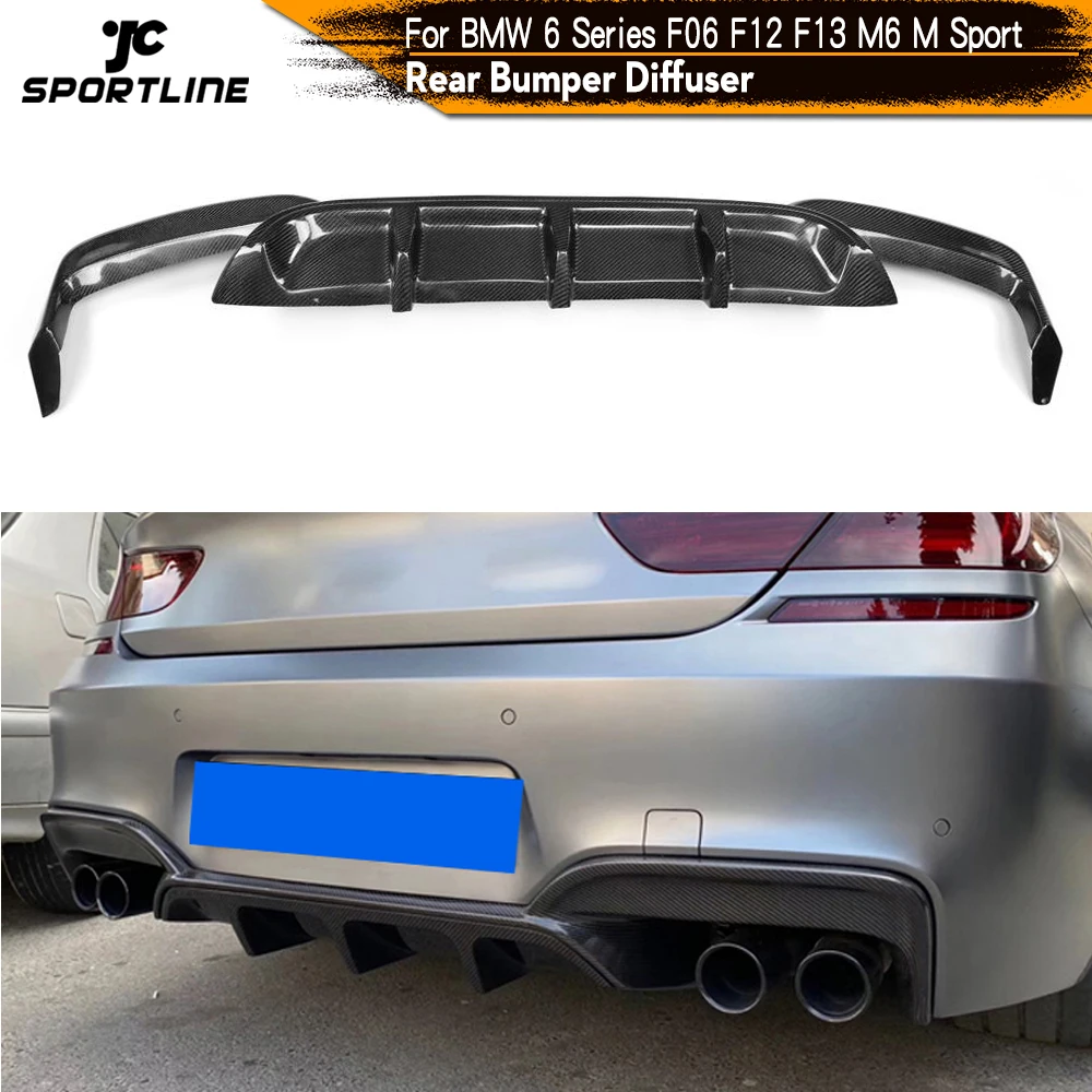 Задний диффузор бампер губа спойлер для BMW 6 серии F06 F12 F13 M6 M Sport 2012 2016 углеродное