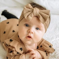 big bowknot newborn turban large knot bow striped headband for baby girls headwrap kids cotton bows bandeau children headwear