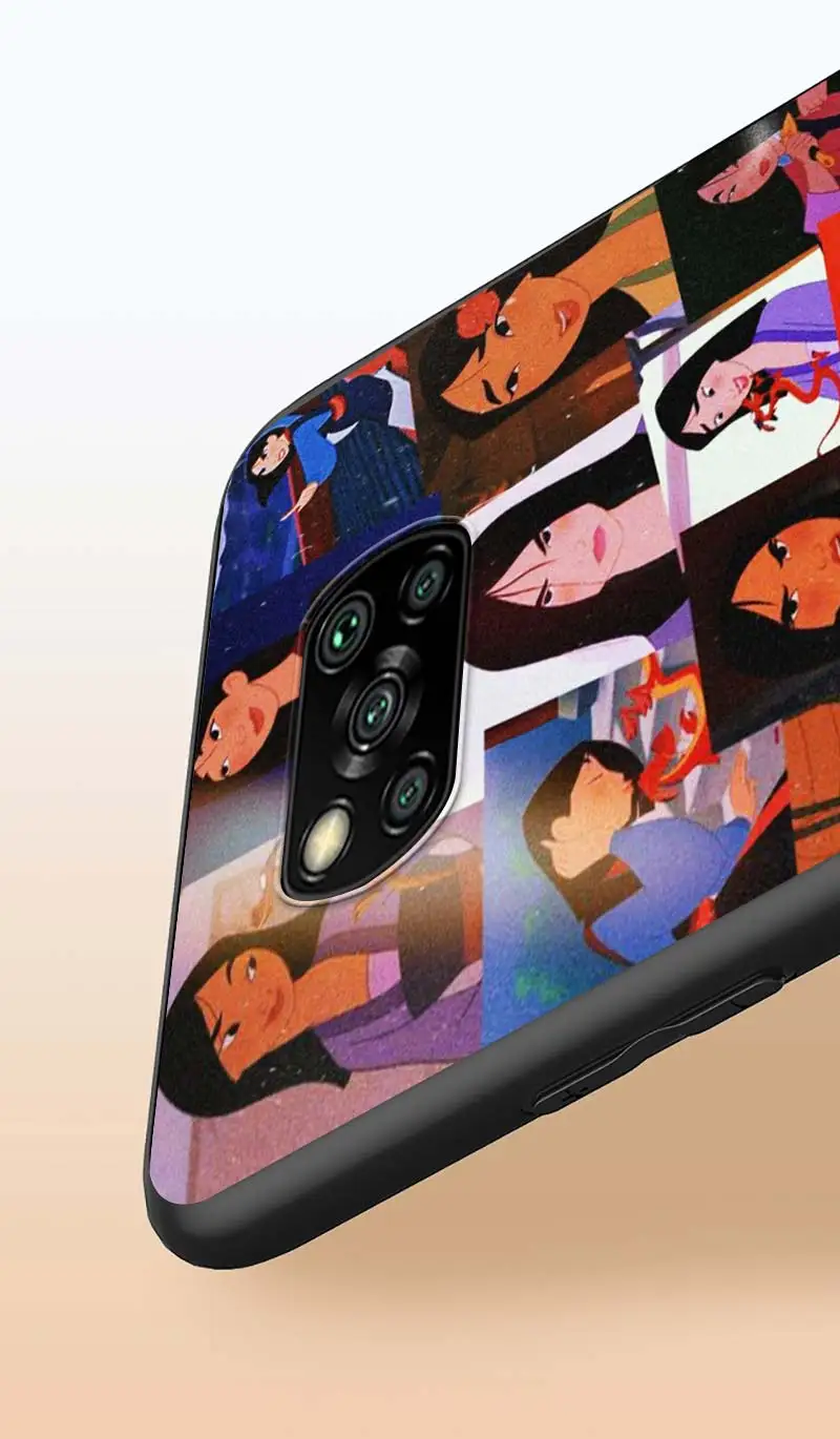 

Disney Princess MuLan for Xiaomi Poco X3 NFC X2 M3 M2 F2 F3 Pro C3 F1 A2 Lite Mix3 Play Silicone Soft Black Phone Case