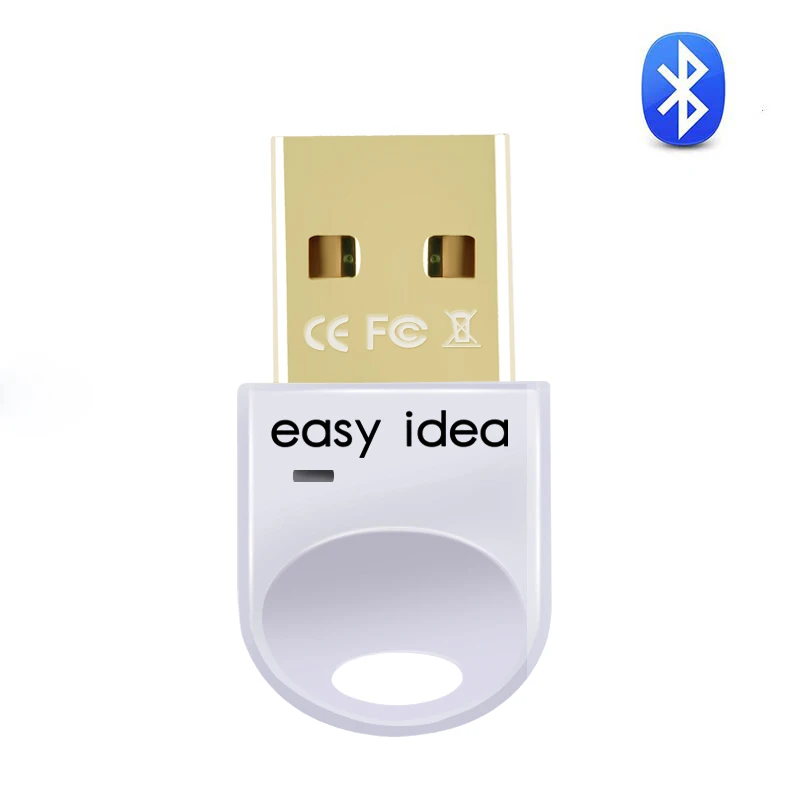 White USB Bluetooth адаптер ПК USB Bluetooth ключ Мини Bluetooth приемник CSR 4,0 аудио музыка синий зуб передатчик для компьютера - Color: White
