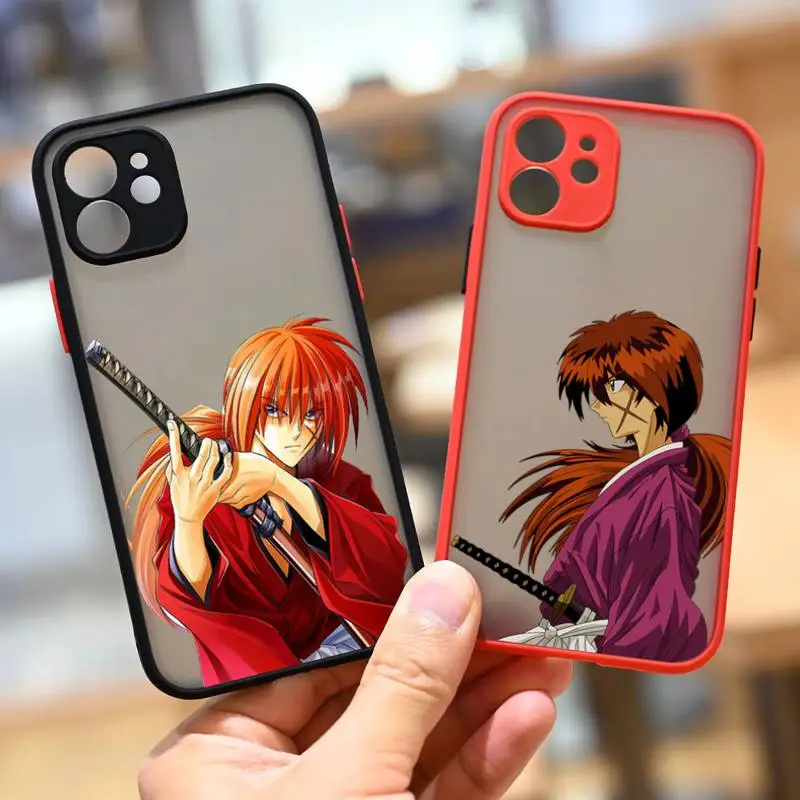 

Rurouni Kenshin Japan anime Phone Case matte transparent For iphone 7 8 11 12 13 plus mini x xs xr pro max cover