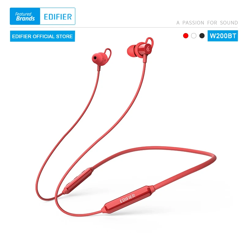 Bluetooth наушники EDIFIER W200BT(SE) 5 0 степень защиты IPX4 водонепроницаемость 7 часов
