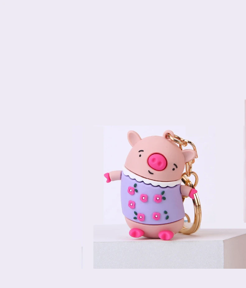 

Little pig key ring snowflake key ring little flower key ring crooked little pig key ring sitting little pig key ring belt key r