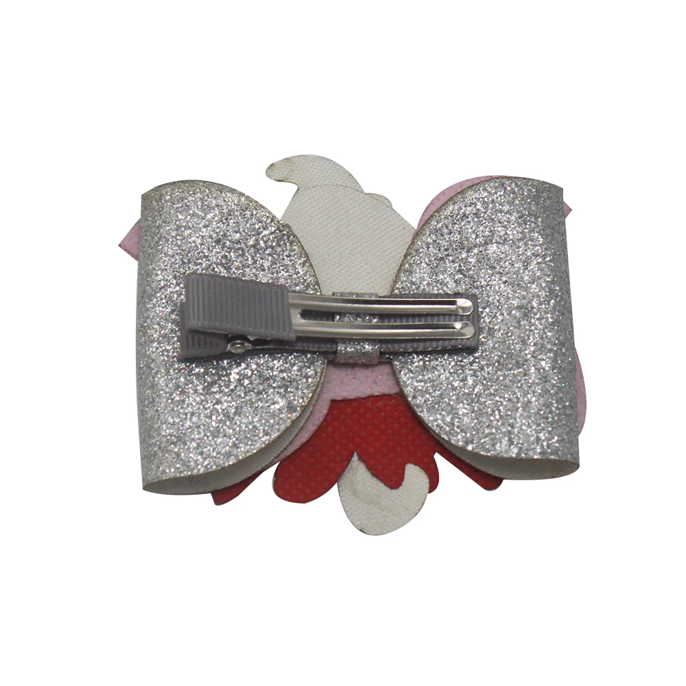 

4 inch glitter elephant hair bows lovely hair clip for girls