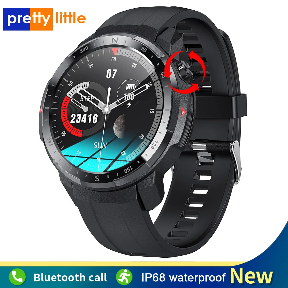 Новые умные часы Для мужчин вызовов через Bluetooth IP68 Водонепроницаемый сердечного