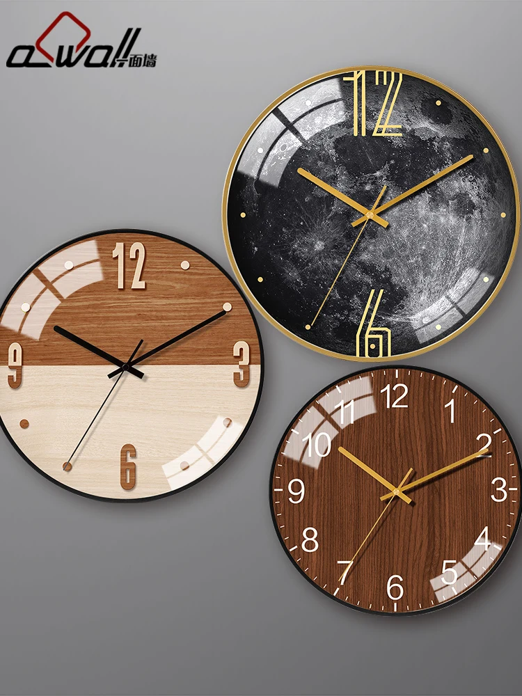 Настенные часы в скандинавском стиле простой минималистичный дизайн для кухни