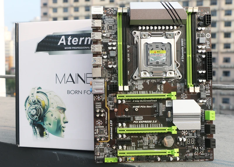 Atermiter X79 Turbo материнская плата LGA2011 ATX combos E5 1650 C2(4 шт. x 8 ГБ) 32 Гб 1600 МГц PC3 12800R PCI-E NVME M.2 SSD USB3.0
