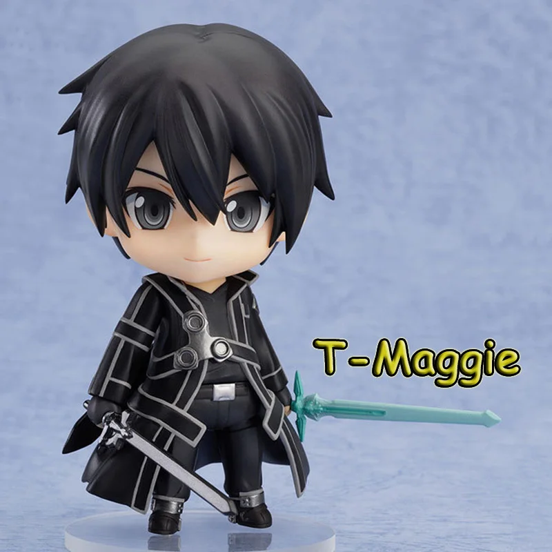 

Anime Sword Art Online Q Version 295# Kirigaya Kazuto Changeable Face PVC Action Figure Static collection ornaments Toy For Gift