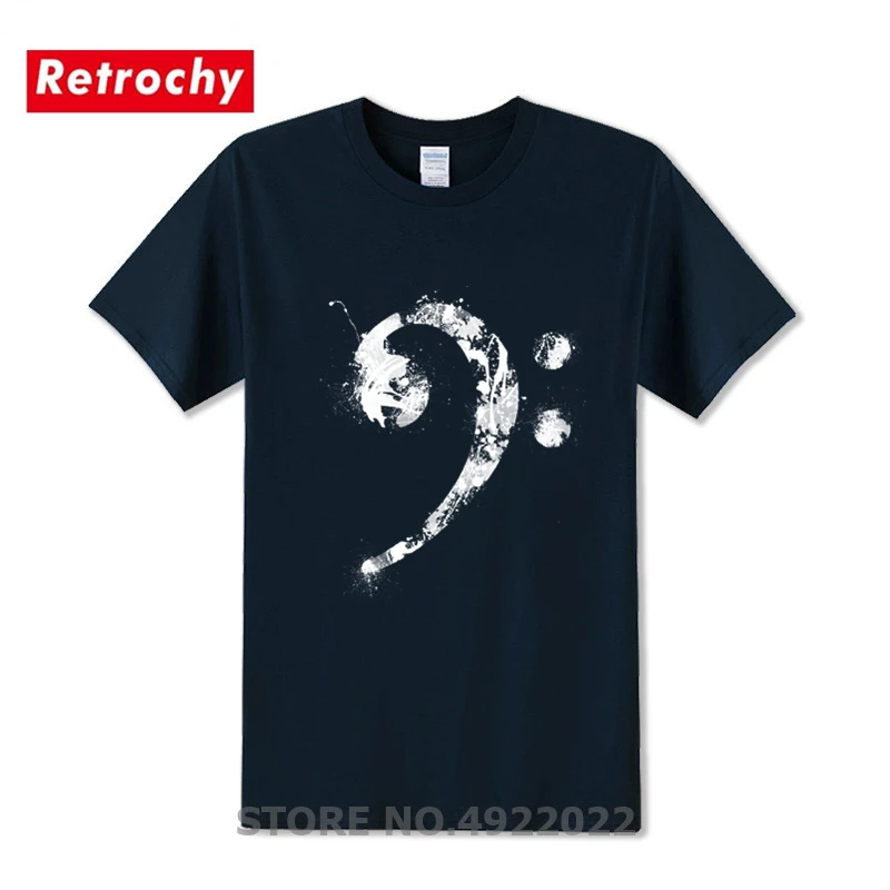 Newest Bass Ink Rock Music Tshirt Discount Clothes Guitar T-shirt Novelty Men's Basic Solid C Short Sleeve Cotton Tee Shirt | Мужская