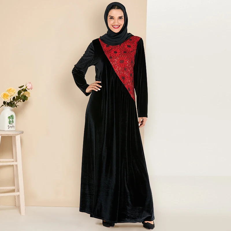 Фото Siskakia Малайзии мусульманских женское платье черного цвета с - купить