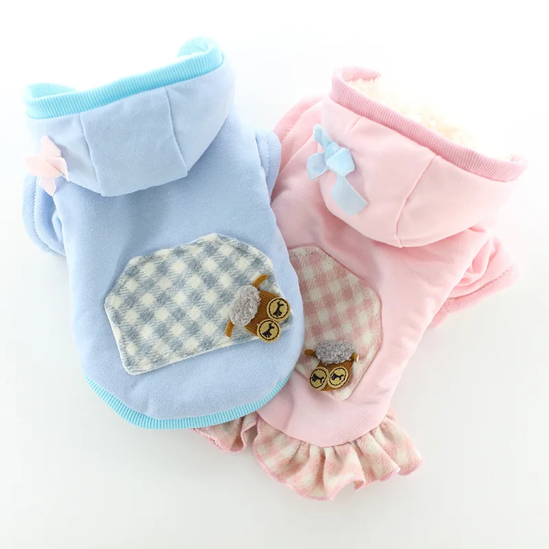 

Winter Couple Pet Clothes Dog Hoodie Puppy Cat Pink Coat Small Dog Dress Yorkies Bichon Poodle Schnauzer Pomeranian Costume
