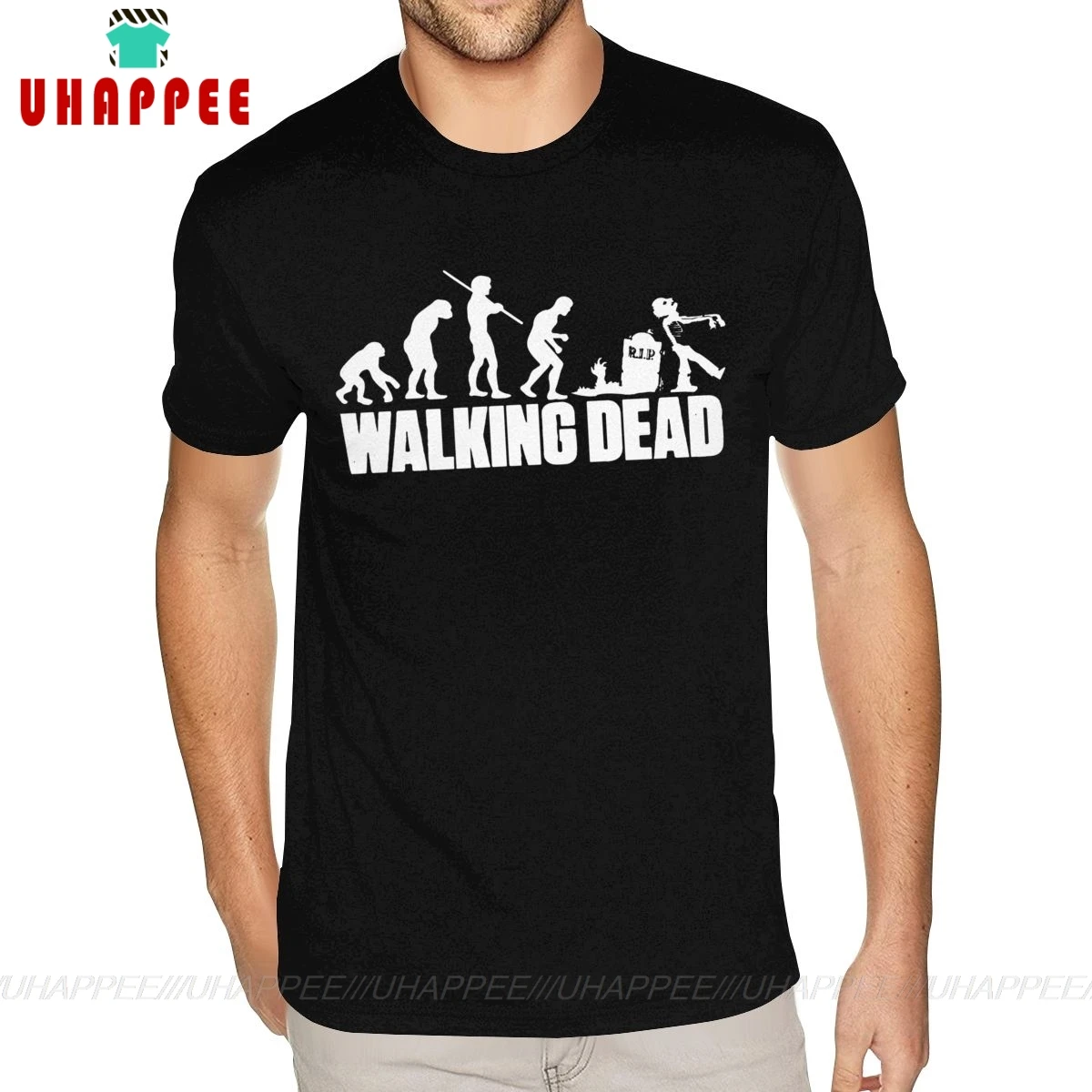 Персонализированная футболка Evolution Of Walking Dead Мужская размера плюс с короткими