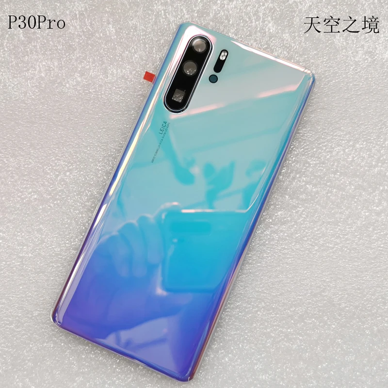 Для huawei P30 Pro задняя крышка батарейного отсека стеклянная задняя крышка корпуса дверная камера стеклянная рамка объектива Запасные части для ремонта
