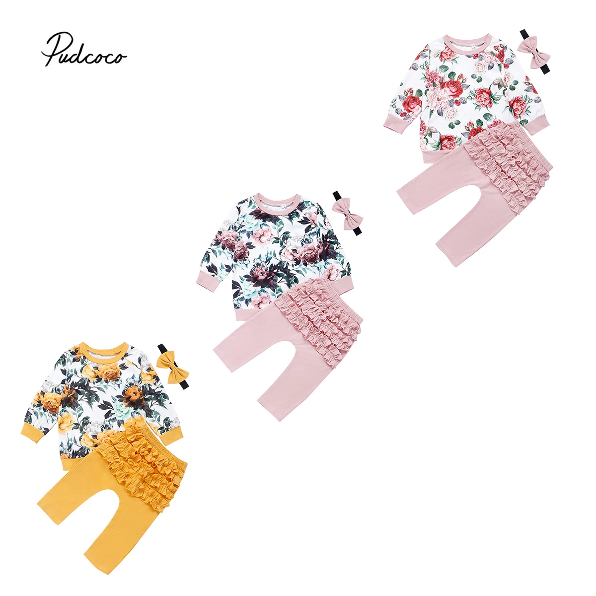 2019 брендовые топы с цветочным принтом для новорожденных девочек толстовка +