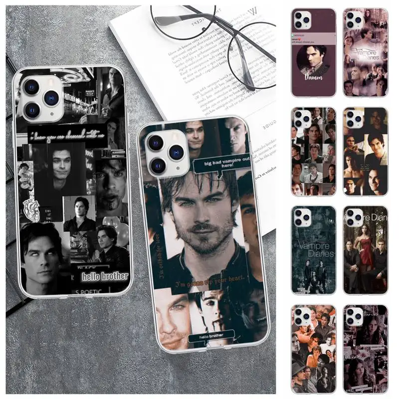

The Vampire Diaries Damon Salvatore Phone Case For Samsung Galaxy A51 A71 S20 S10e S8 S7 S9 S10 Plus Transparent Cover