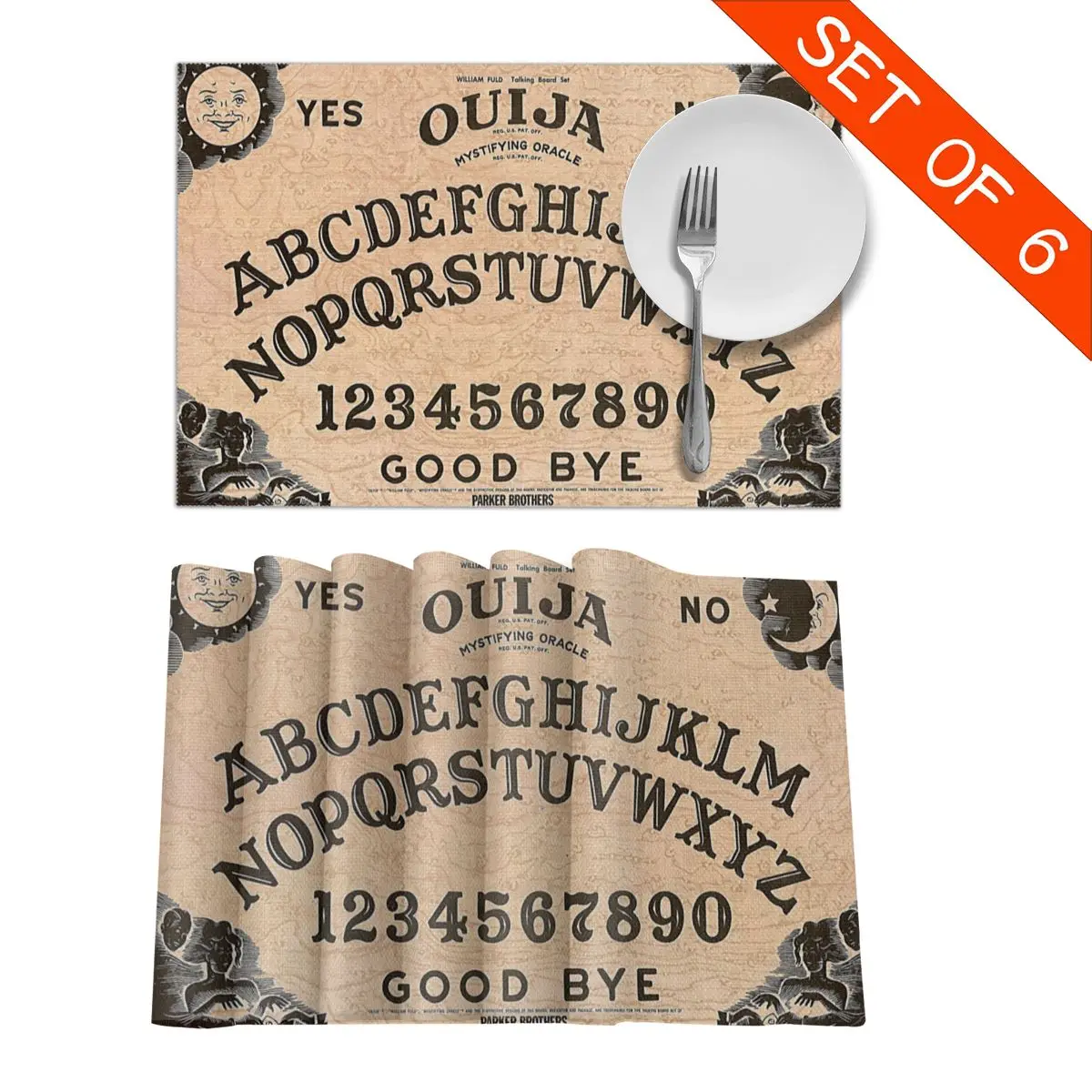 6 шт. коврики для стола Ouija доска с принтом алкогольных напитков столов