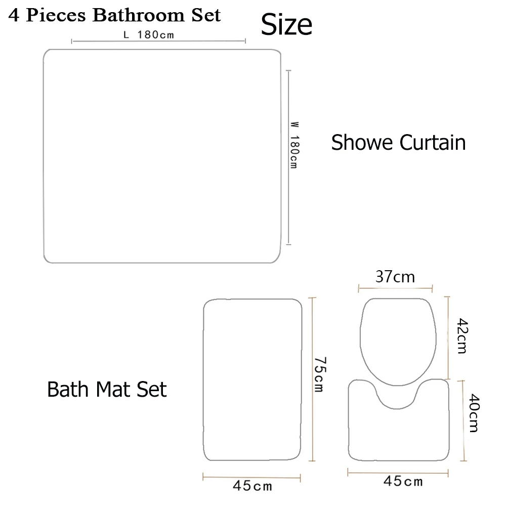Comprare 3/4 Pezzi Moda Geometria Tende Da Doccia Set Popolare Lusso Piedistallo Tappeto Coperchio Copriwater Tappetino Da Bagno Decorazioni Per La Casa Set Da Bagno