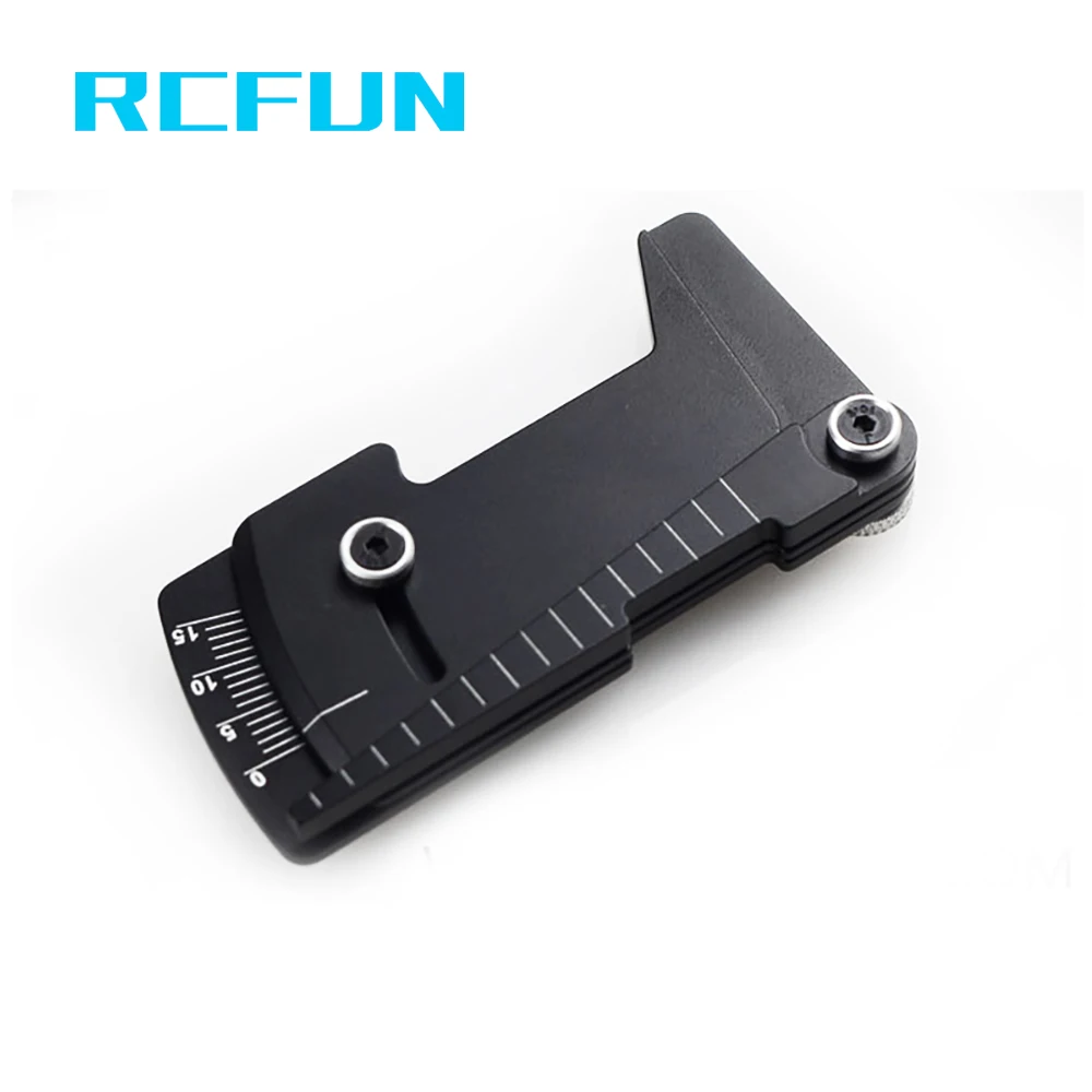 

rc RCFUN CNC Adjustable Ruler Adjusting RC car height & wheel Rim Camber Measure 15 degrees Alloy Blue